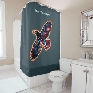 Iridescent Raven Shower Curtain