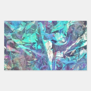 iridescent rectangular sticker