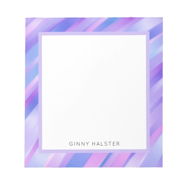Iridescent Ribbons Personalised Notepad 5.5" x 6" (Front)