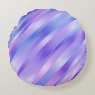 Iridescent Ribbons Round Pillow