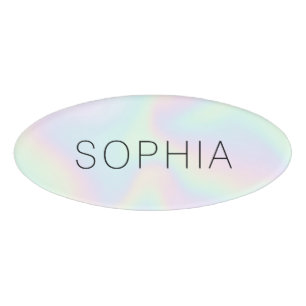 Iridescent Salon Spa Name Tag