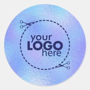 Iridescent Shimmer Logo Classic Round Sticker
