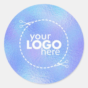 Iridescent Shimmer Logo Classic Round Sticker