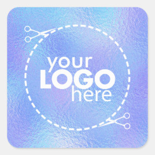 Iridescent Shimmer Logo Square Sticker