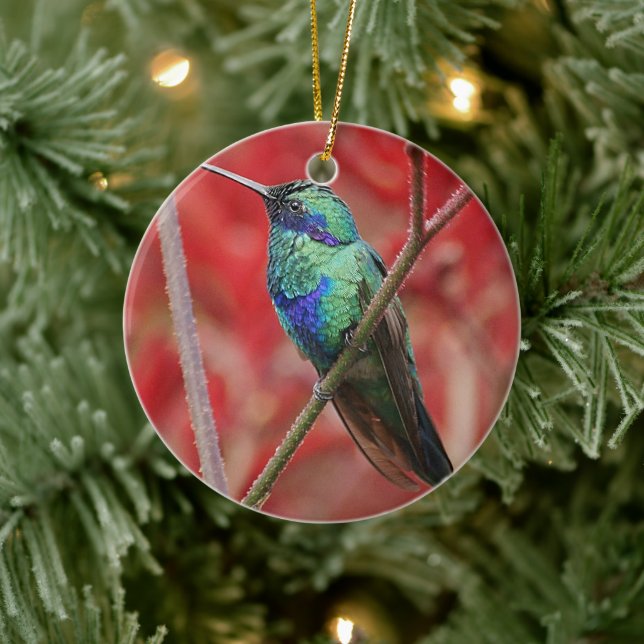 Iridescent Shine Ceramic Ornament (Tree)