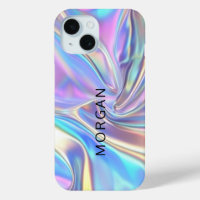 Iridescent Shiny Metallic Fabric, Large Black Name