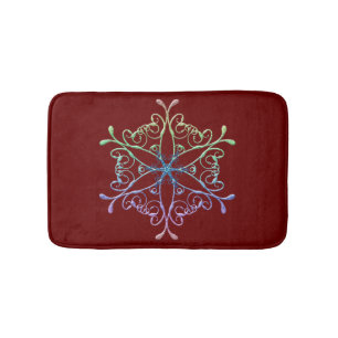 Iridescent Snowflake Bath Mat