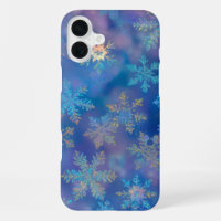 Iridescent snowflakes