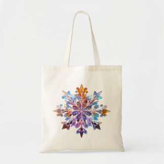 "Iridescent Snowflakes Tote Bag