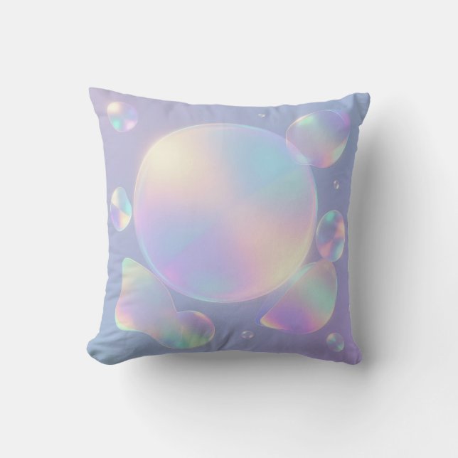 Iridescent Soap Bubble Dream Cushion (Front)