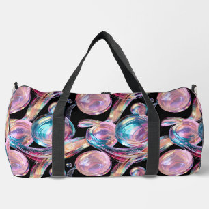 Iridescent Spheres and Ribbons Duffle Bag