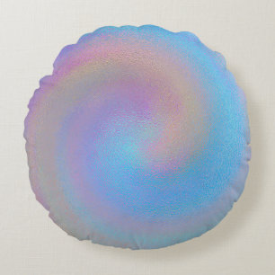 Iridescent Spiral Round Cushion