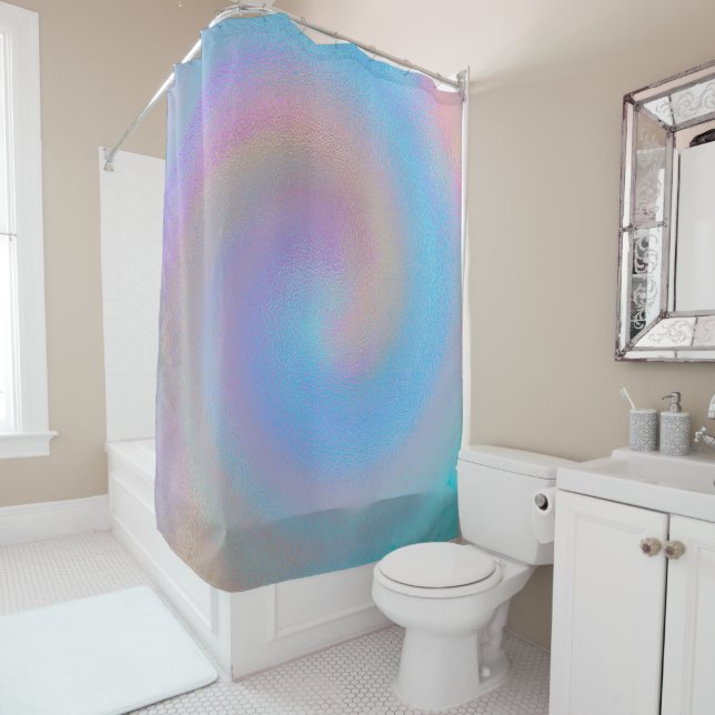 Iridescent Spiral Shower Curtain (In Situ)