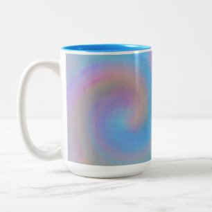 Iridescent Spiral Two-Tone Coffee Mug