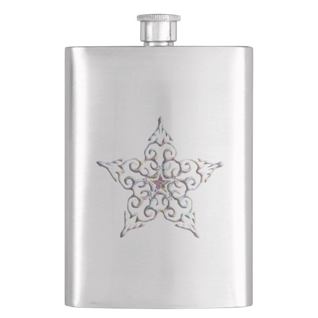 Iridescent Star Flask (Front)