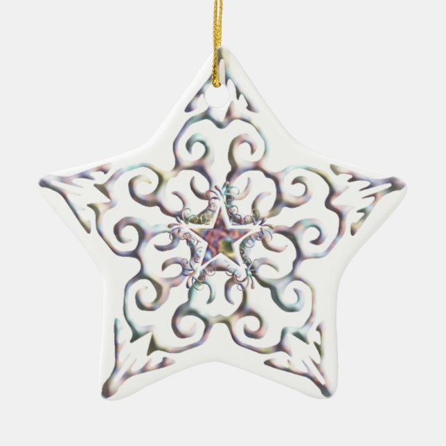 Iridescent Star Ornament (Front)