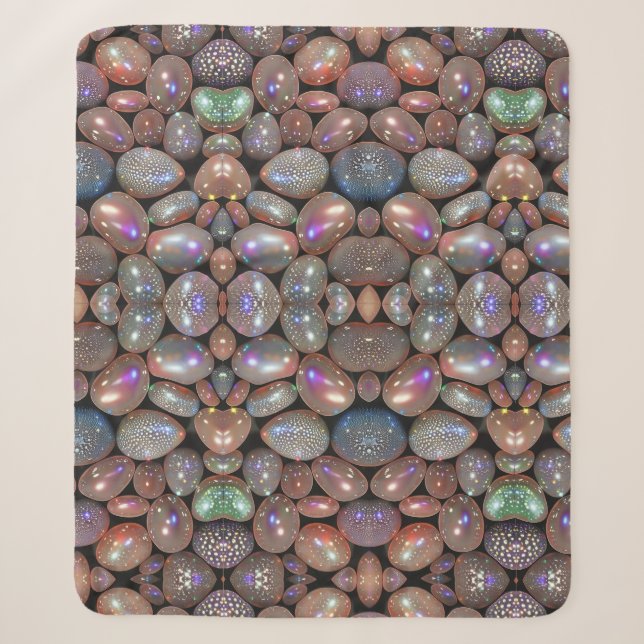 Iridescent Stone Sherpa Throw (Front)