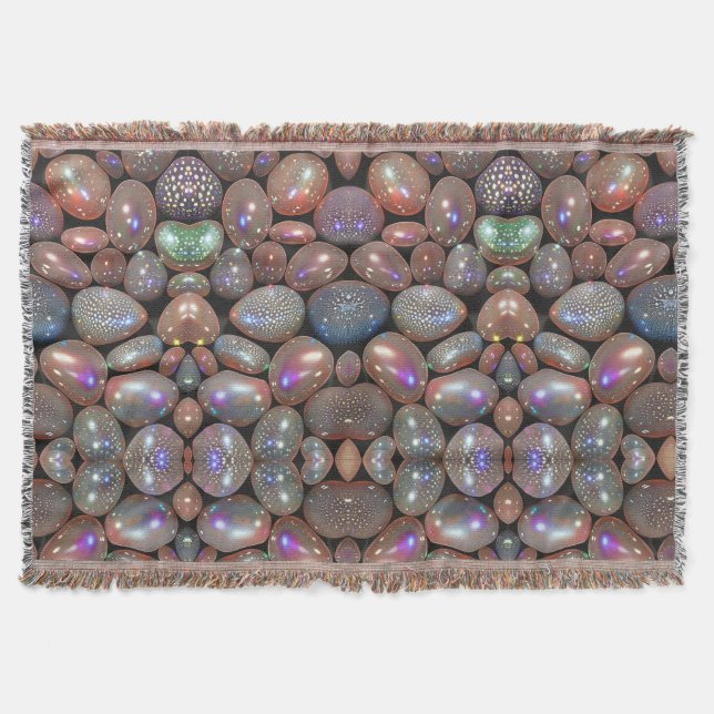 Iridescent Stone Sherpa Throw Blanket (Front)