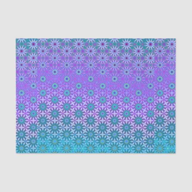 Iridescent Teal & Purple Decoupage Tissue Paper (Front)