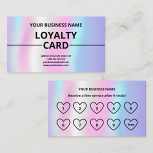 Iridescent Texture Modern Cute Loyalty Card