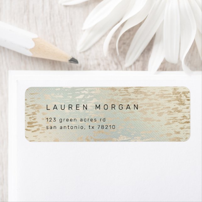 Iridescent Textured Luxurious Return Address Label (Insitu)