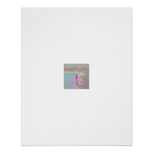 Iridescent Tide Beach Solitude Poster