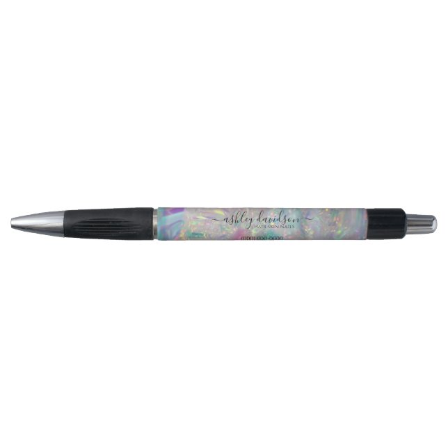 Iridescent Tinsel Modern Glam Promotional Pen (Front)