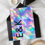 Iridescent Ultra Modern Monogram Wedding Invitation<br><div class="desc">This fantastic clean, tidy well designed modern minimal yet very playful, bold monogram & text placement in for minimalistic style, however is customisable to other colours and is part of a unique suite and collection by Phrosne Ras Design. This would be great for those planning a fun event, with this...</div>