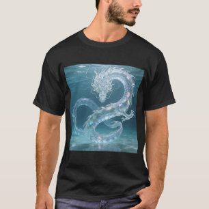 Iridescent Water Dragon Art Fantasy Dragon Design  T-Shirt
