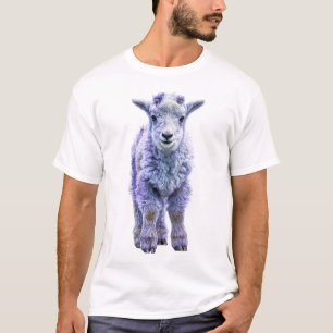 Iridescent White Mountain Goat Kid Men T-Shirt