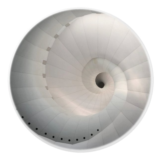 Iridescent White Shell Ceramic Knob/Pull Knob (Front)