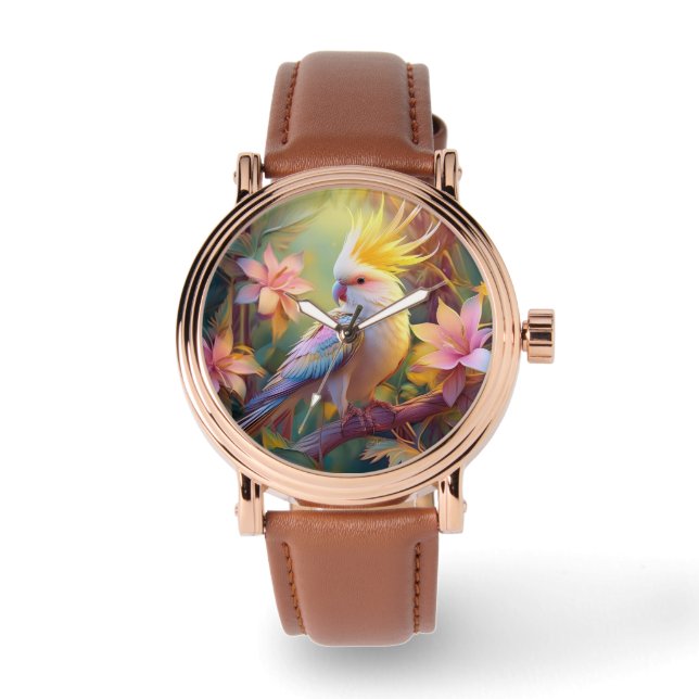 Iridescent Wing Cockatiel Fantasy Bird Watch (Front)