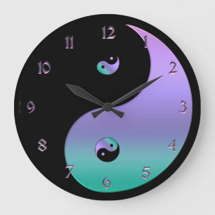 Iridescent Yin Yang Clock