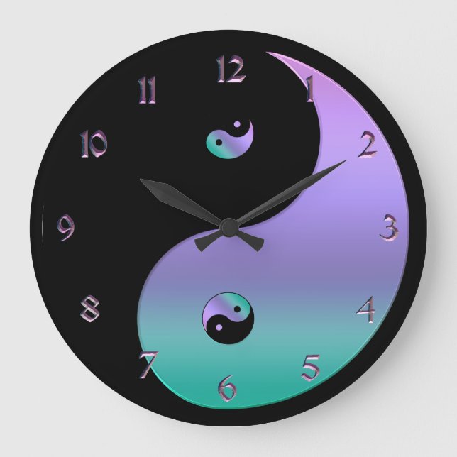 Iridescent Yin Yang Clock (Front)