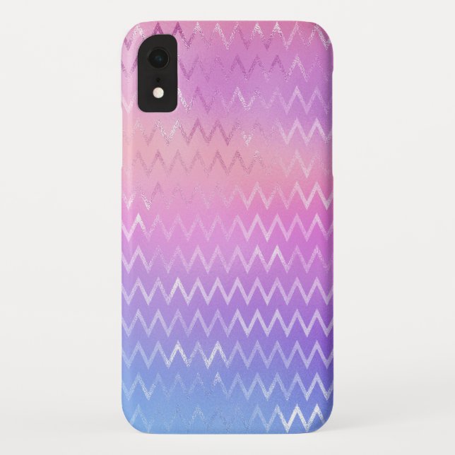 Iridescent Zig Zag Pattern Case-Mate iPhone Case (Back)