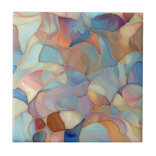 Iridiscent colourful mother of pearl  ceramic tile