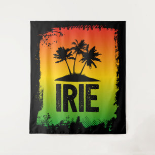 IRIE Jamaican Rastafarian Greeting Sunset Print Tapestry
