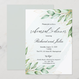 IRINA Rehearsal Dinner Invitation Template, Green