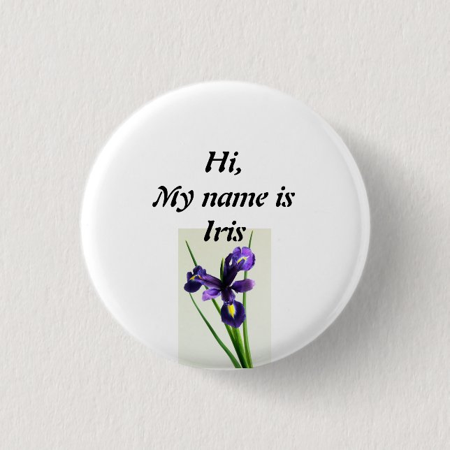 Iris 3 Cm Round Badge (Front)