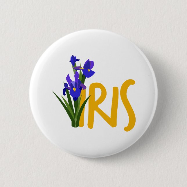 Iris 6 Cm Round Badge (Front)