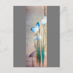 Iris and Carp, Watanabe Seitei Postcard
