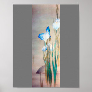 Iris and Carp, Watanabe Seitei Poster