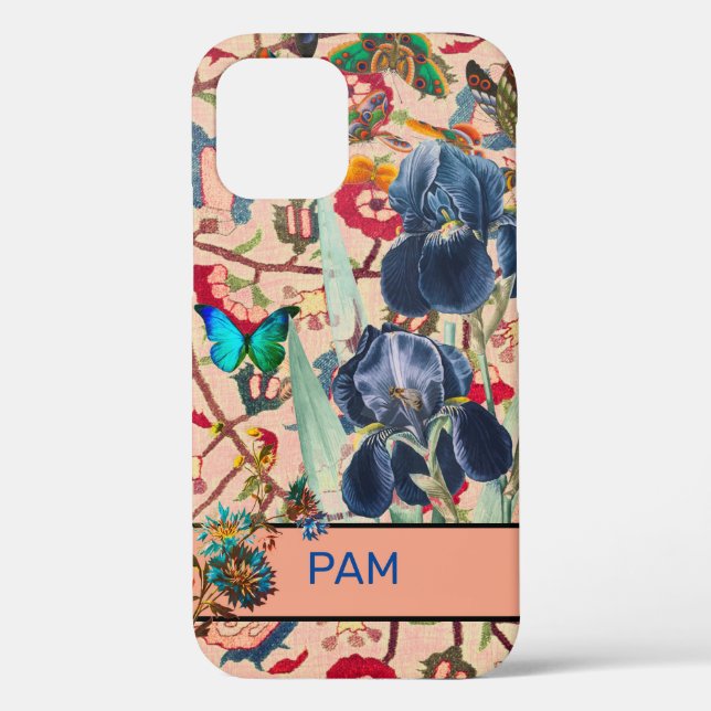 IRIS AND WILLIAM MORRIS iPhone 12 CASE DIY NAME (Back)