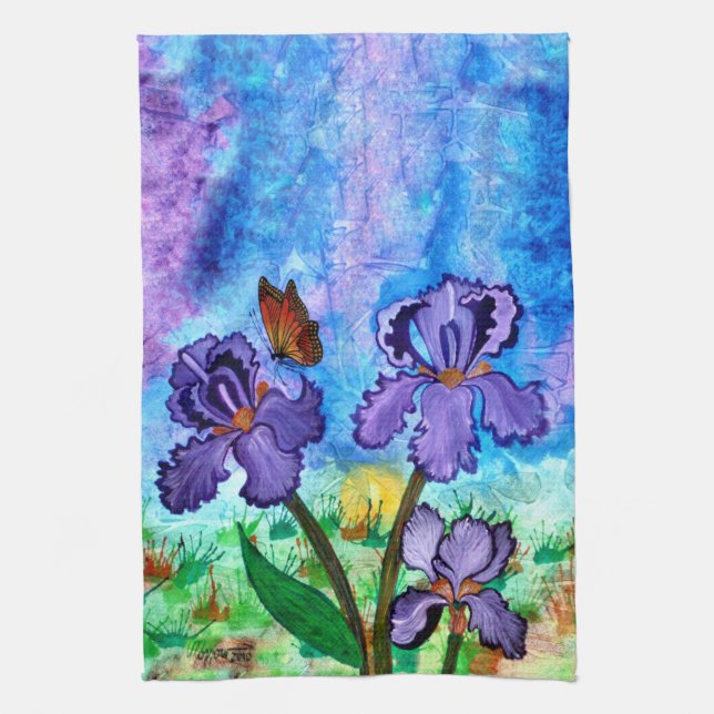 Iris at Sunrise 16" x 24" Hand Towel (Vertical)