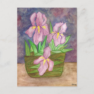 Iris Basket Postcard