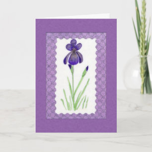 Iris Birthday Card (Large Print)