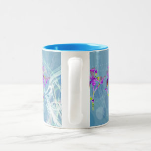 Iris (Blue Fractual) ~ Floral Coffee Mug