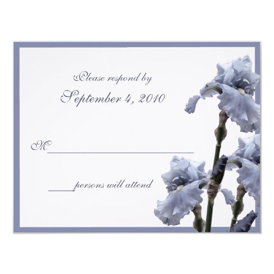 Iris Bouquet/ Blue Card