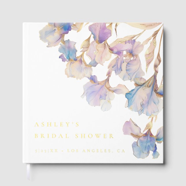 Iris Bridal Shower Guest Book (Front)