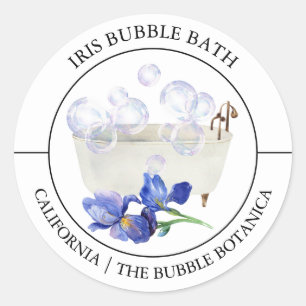 Iris Bubble Bath label